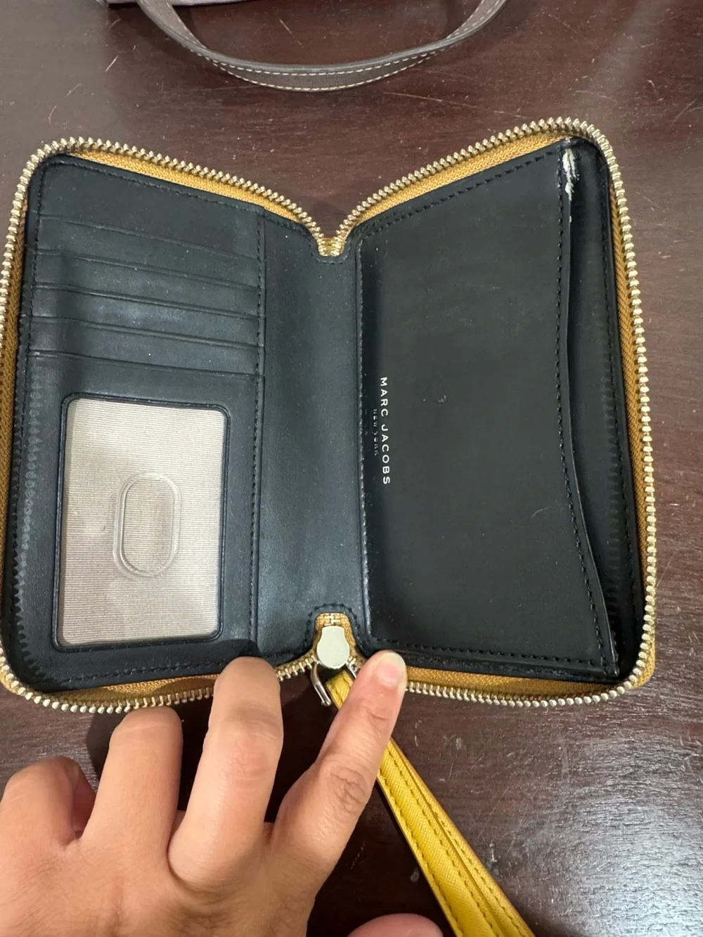 Marc Jacobs Mustard Yellow Wristlet Wallet